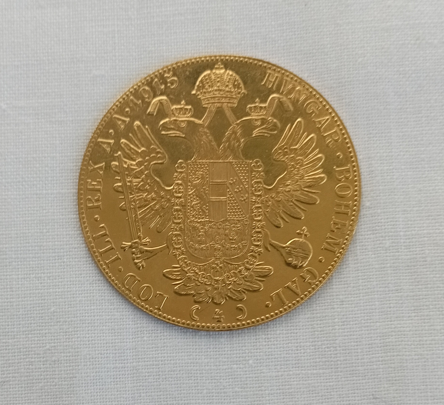Austrian 4 Ducat Gold Coin 1915 Austria-Hungary
