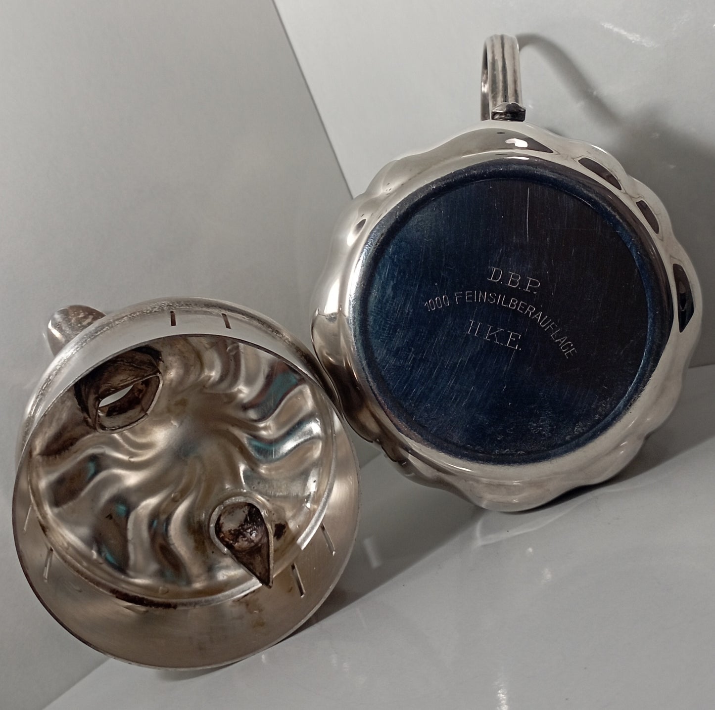 Antique Art Deco Milk Jug with matching Sugar Bowl and Candlestick