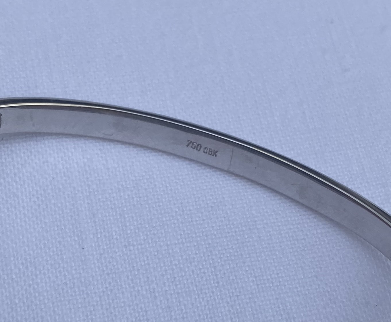 Yellow and White Gold Bangle with Diamond - Vintage from 1982