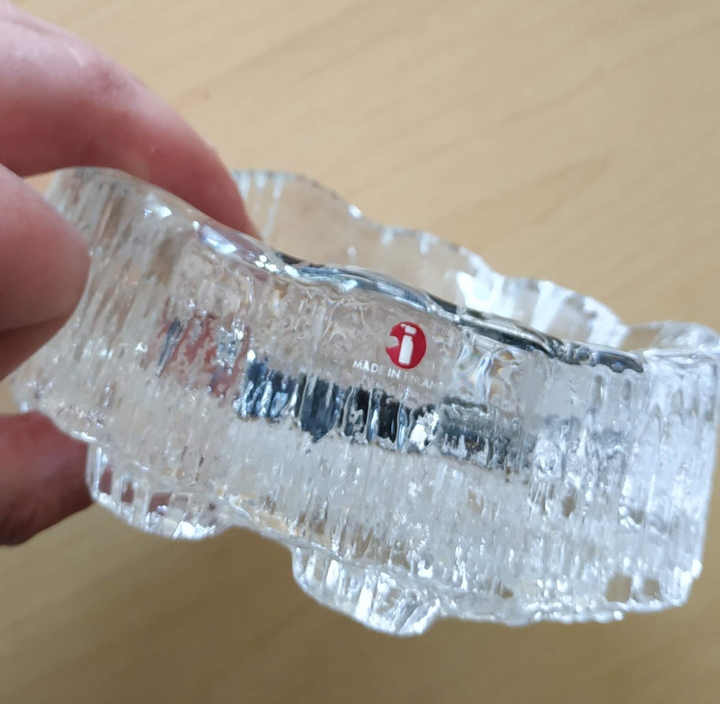 Vintage Iittala Finland Seita by Tapio Wirkkala - Icicle Crystal Bowl or Ashtray