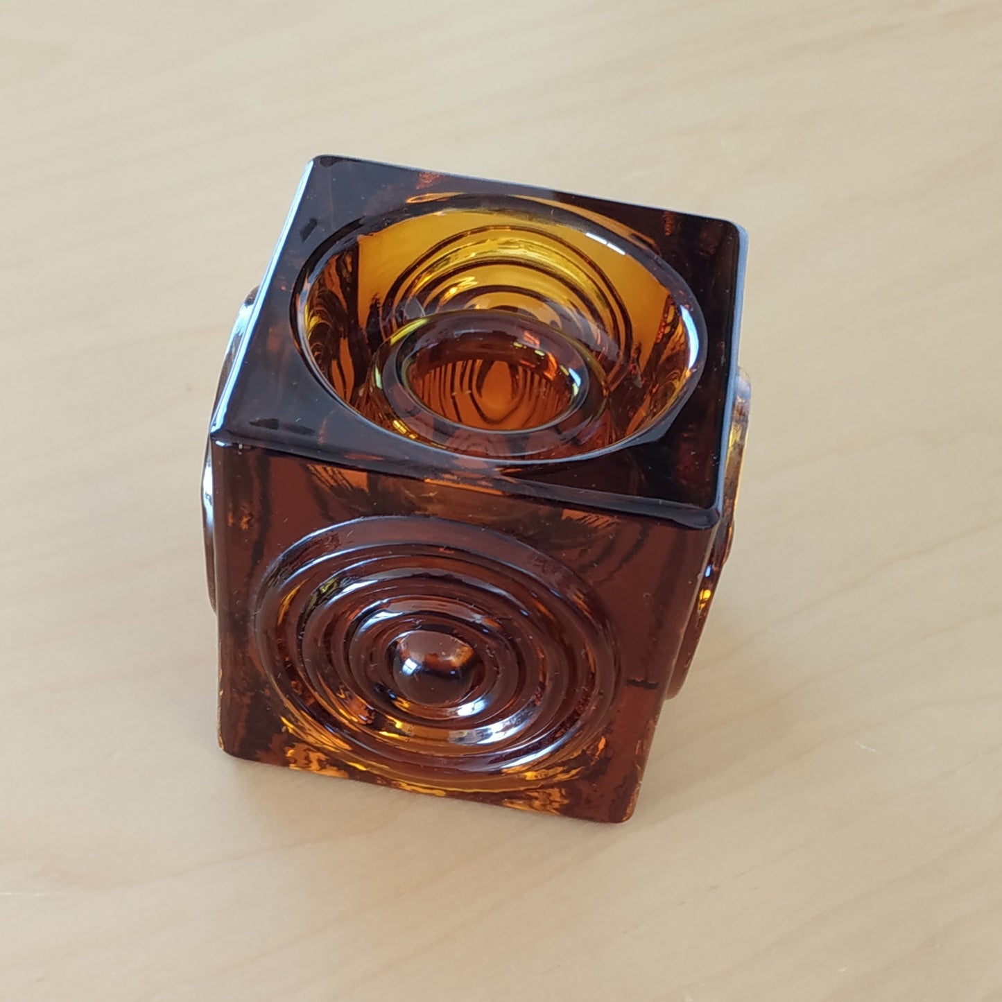 Brown Rengas Candlestick from Riihimäen Glass