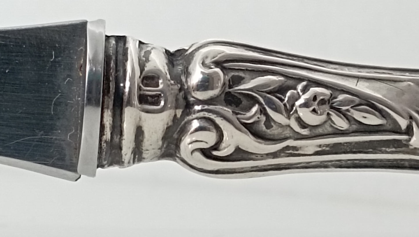 Antique Silver Shoehorn - Silver Art Nouveau Décor