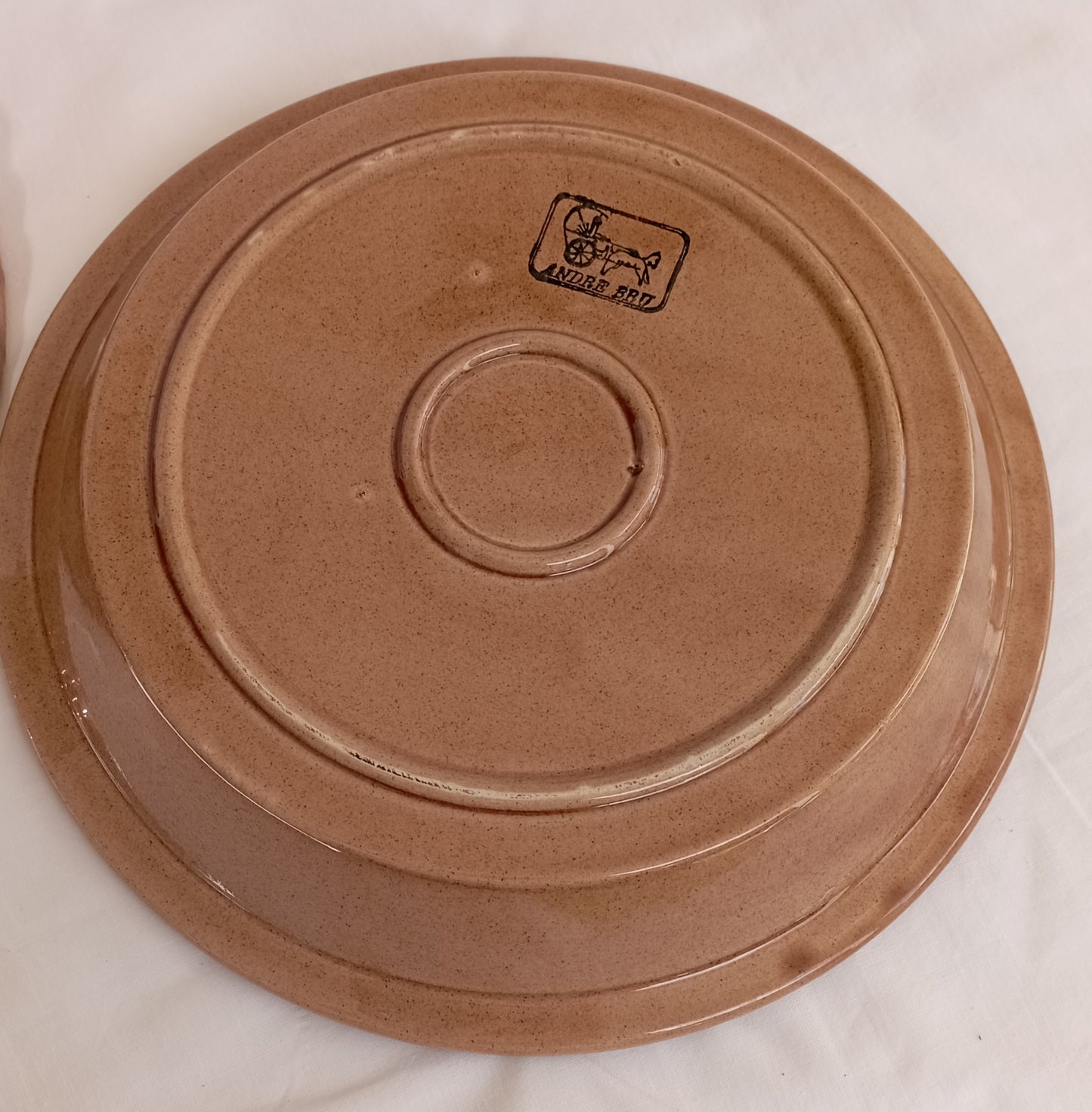 Hand-painted Vintage Ceramic Strawberry Cake Plate with Lid from the late 1980s