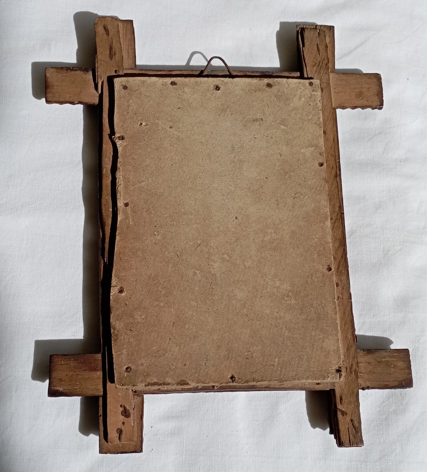 Antique Tramp Art Frame - Wooden Picture Frame from the 1880s