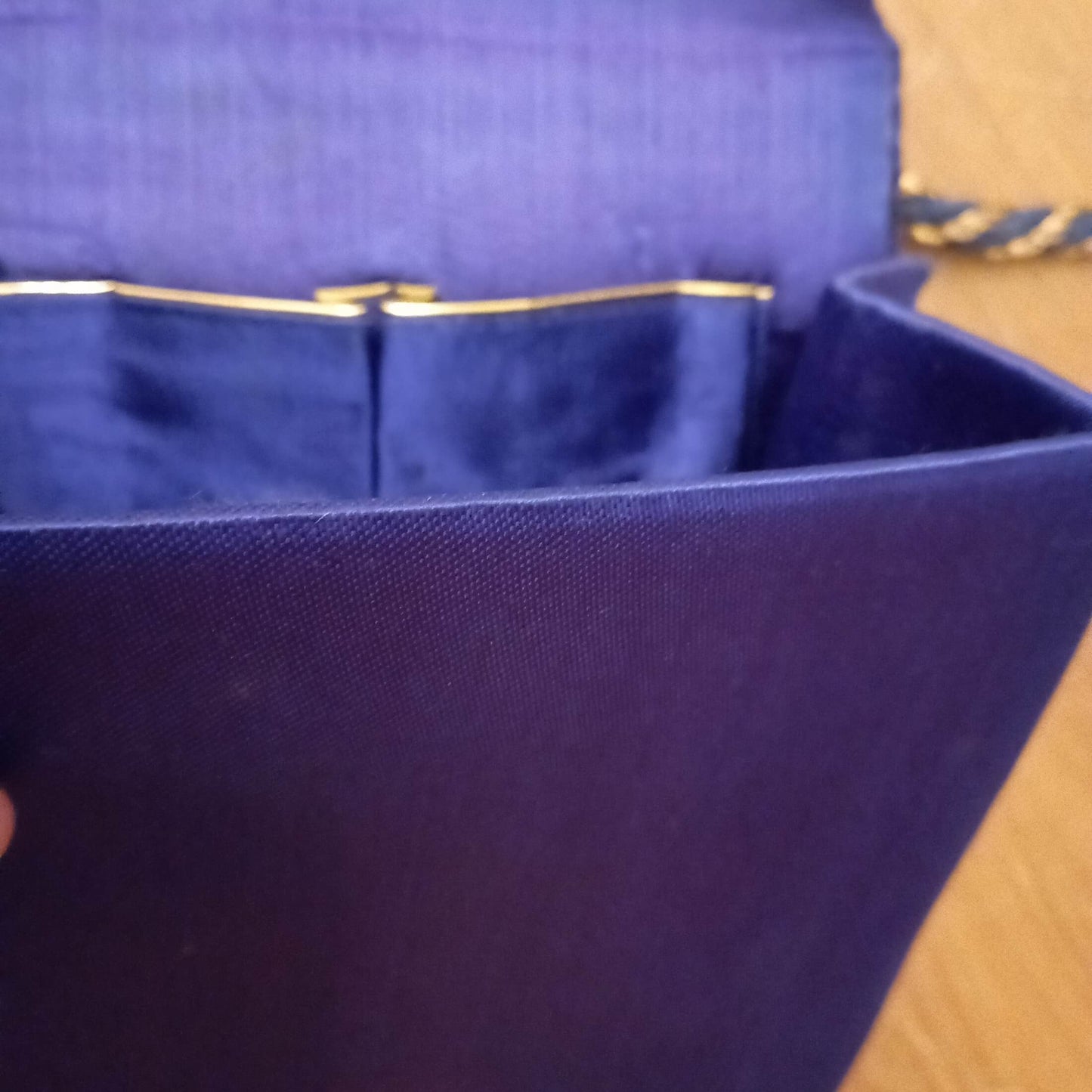 Vintage Zardozi Royal Blue Velvet Handbag from the 1960s